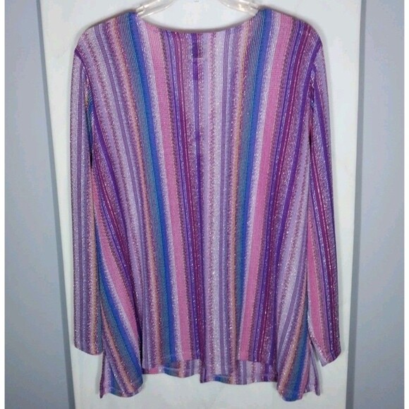 CM Shapes Tunic Top 3X Stretch Open Front Sparkle Cover Up Boho Fairy Festival - Picture 6 of 8